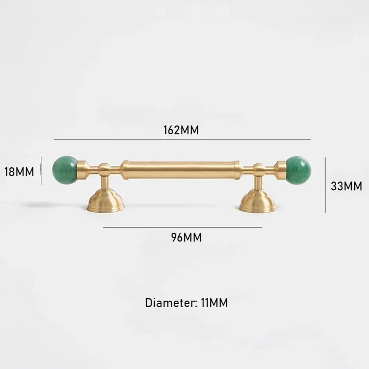 Stylish 5" Brass & Pink Crystal Pulls – Cabinet Handles for Furniture