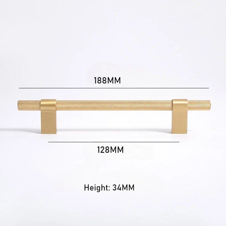 High-Quality Brass Knurled Cabinet Pull for Stylish Kitchen Design