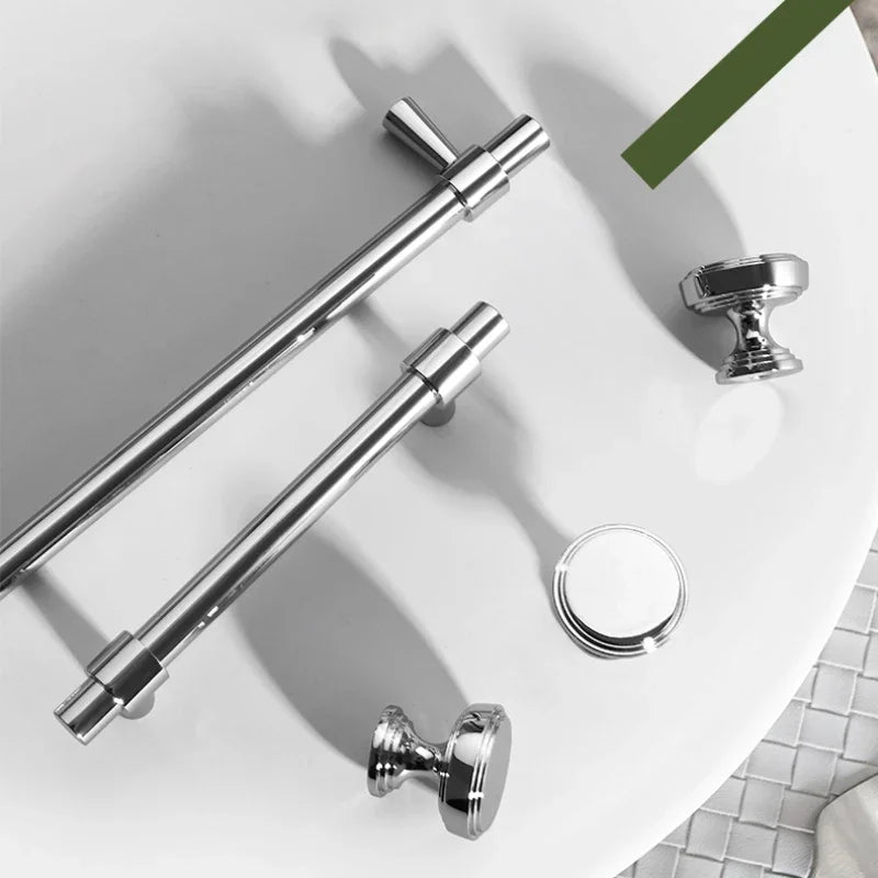 Minimalist Brass Cabinet Handles - T-Bar Pulls & Knobs