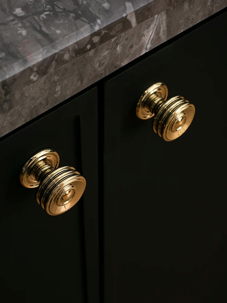 Sleek Bright Gold Cabinet Knobs – Modern Drawer Pull Handles