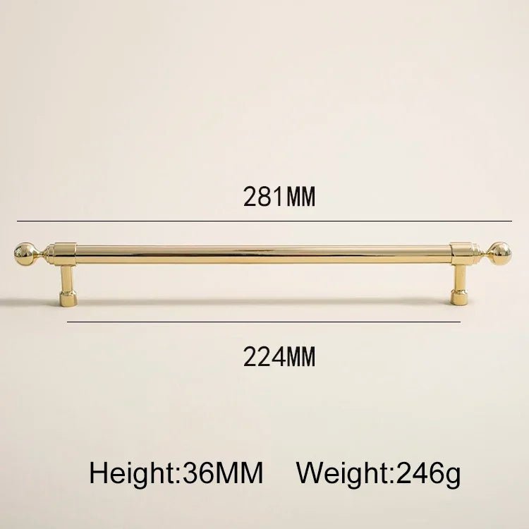 Premium solid brass handle for modern luxury furniture