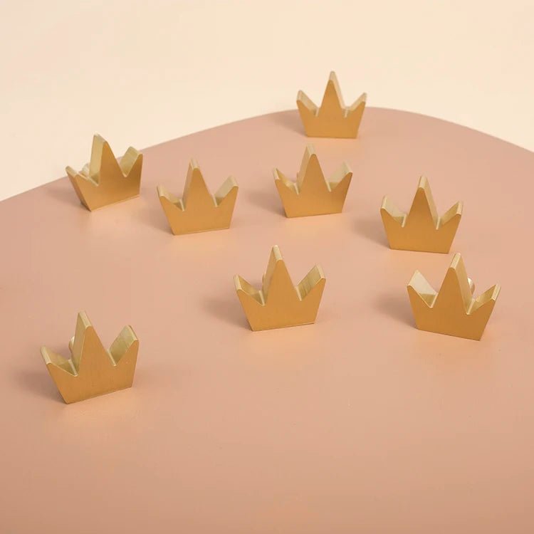 Luxury Crown Brass Drawer Pulls – Elegant Cabinet Knobs for Furniture