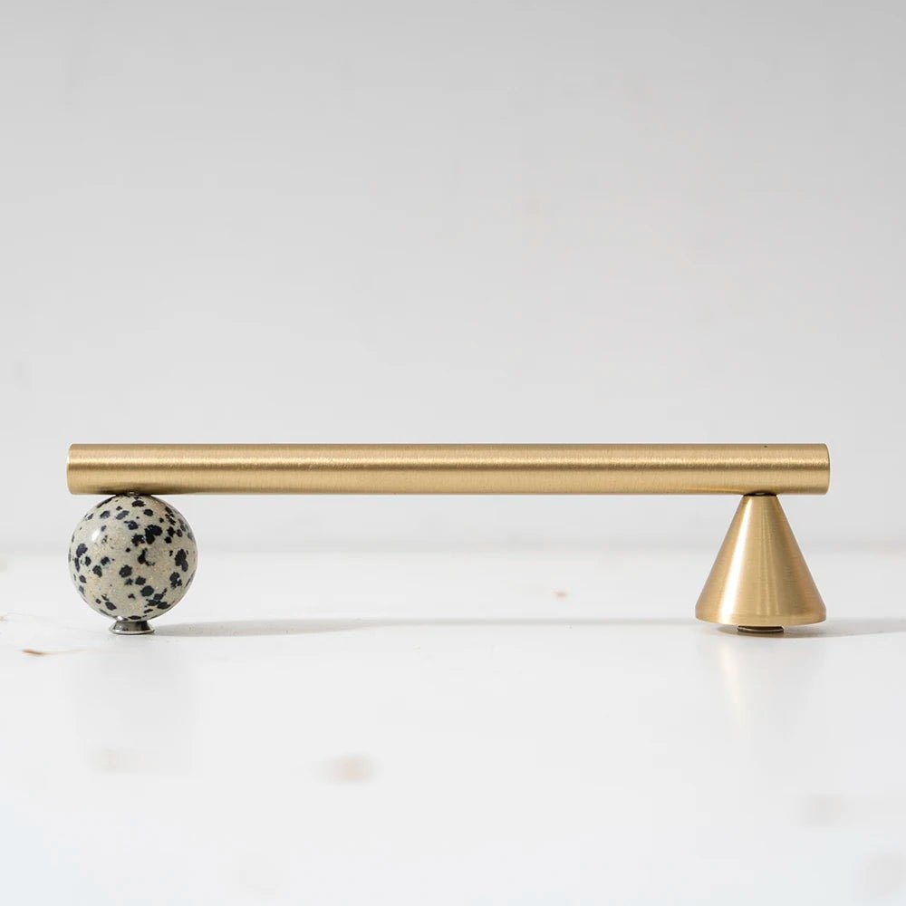 Crystal Brass Pull - Decorative Cupboard Knob