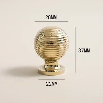Contemporary European Gold Brass Knobs – 6.3" Pulls for Drawers
