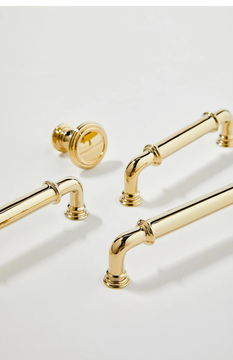 Stylish Gold Brass T-Bar Handle – Modern Pull for Kitchen and Furniture