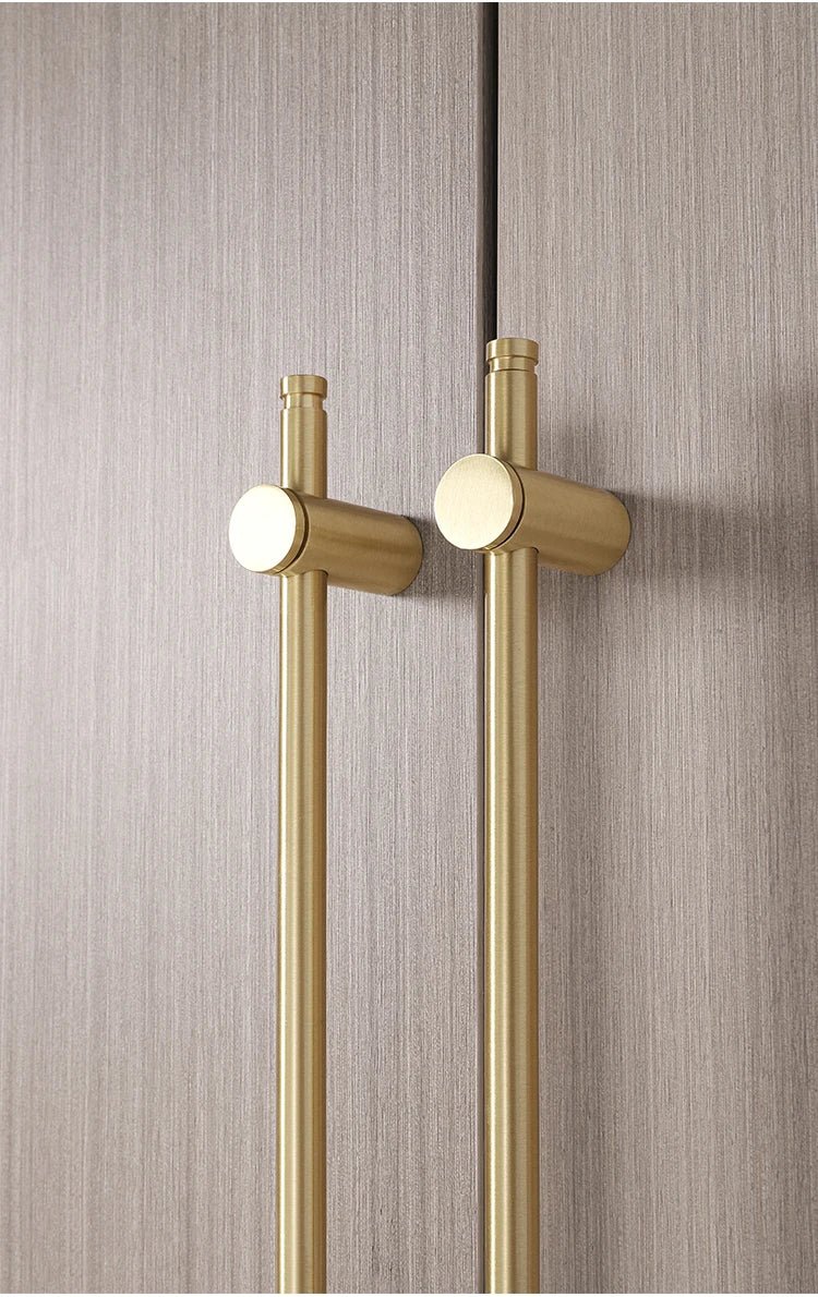 Sleek Gold Brass Long Handles for Wardrobe & Kitchen Cabinets