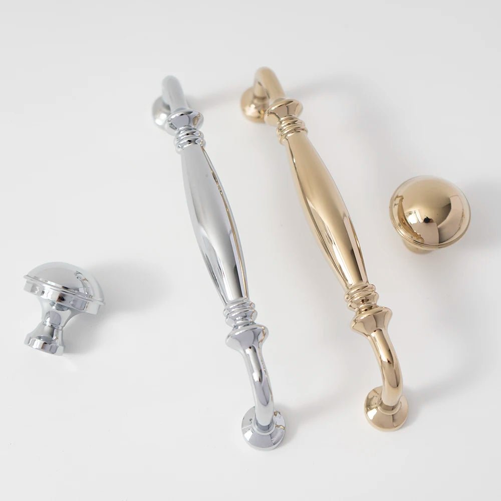 Gold T-Bar Pulls in European Brass for Cabinets