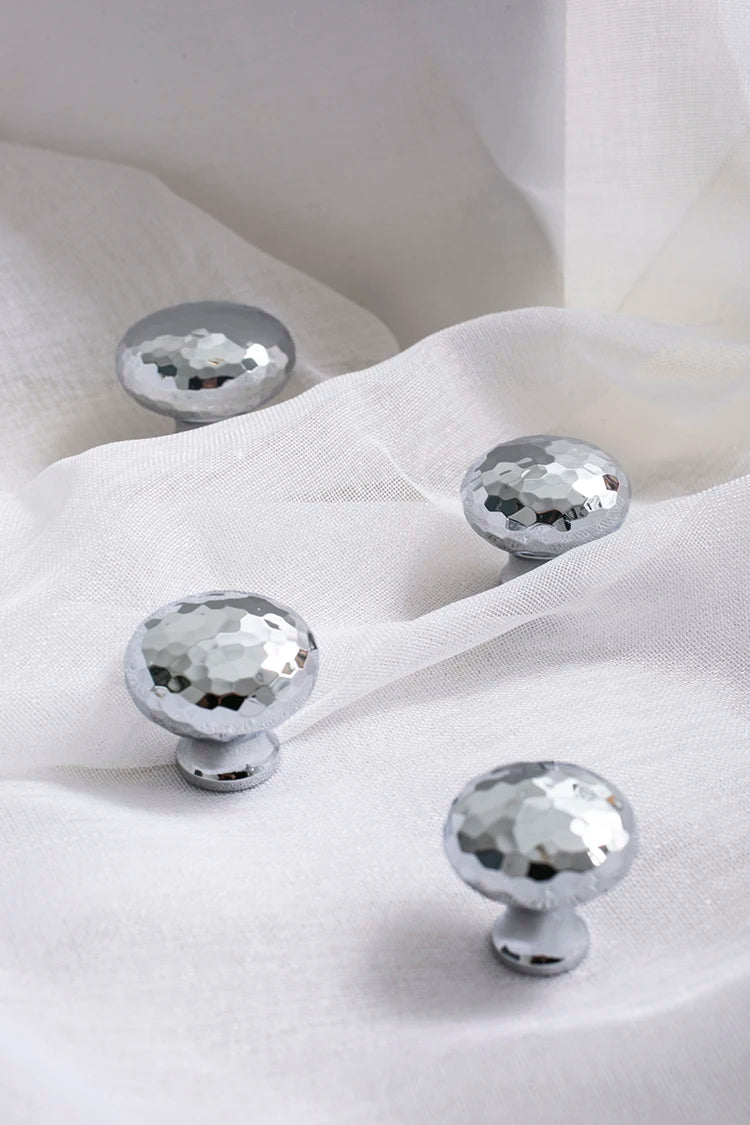 High-Quality Handmade Brass Knobs – Hammered Knurled Drawer Pulls
