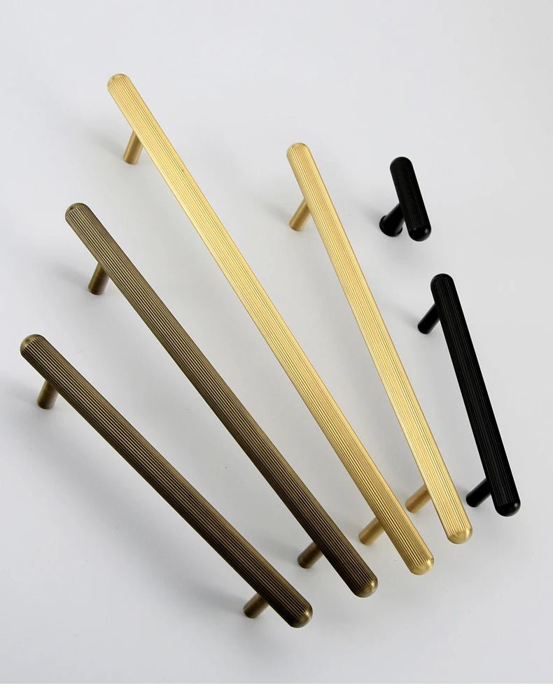 Knurled Brass Handles – Antique Bronze T-Bar