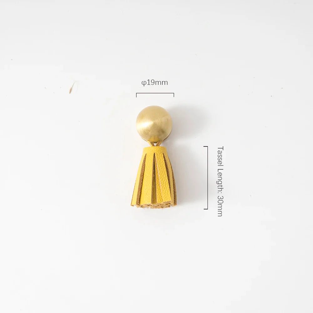Durable Pink Leather Tassel Pull for Kids Furniture