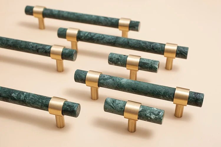 Luxury Marble and Brass T-Bar Handle for Drawers