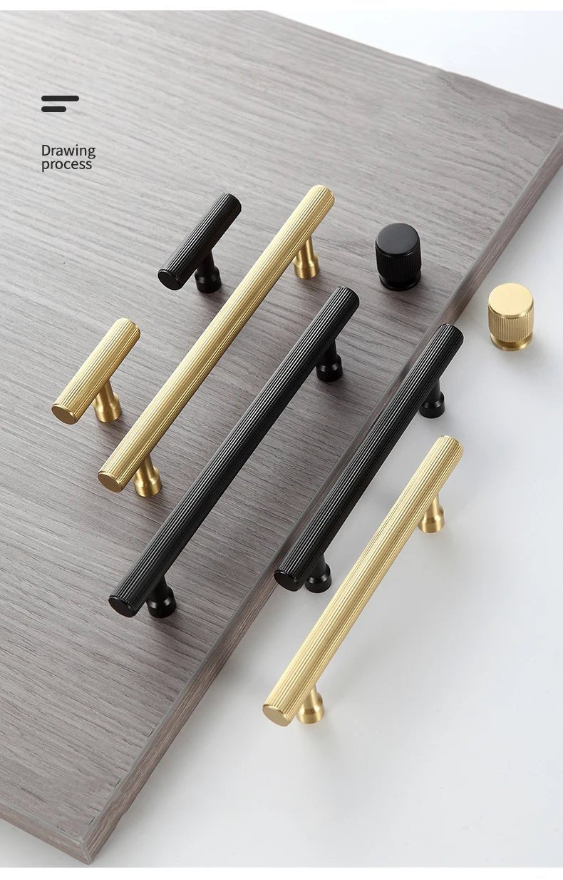 Nordic Brass Cabinet Handles – Modern Drawer Pulls