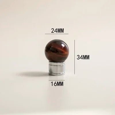 Gold and Pink Cabinet Knob – Rose Quartz Style  