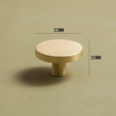 Modern Round Brass Gold Cabinet Pulls – 20-33mm Knobs for Furniture