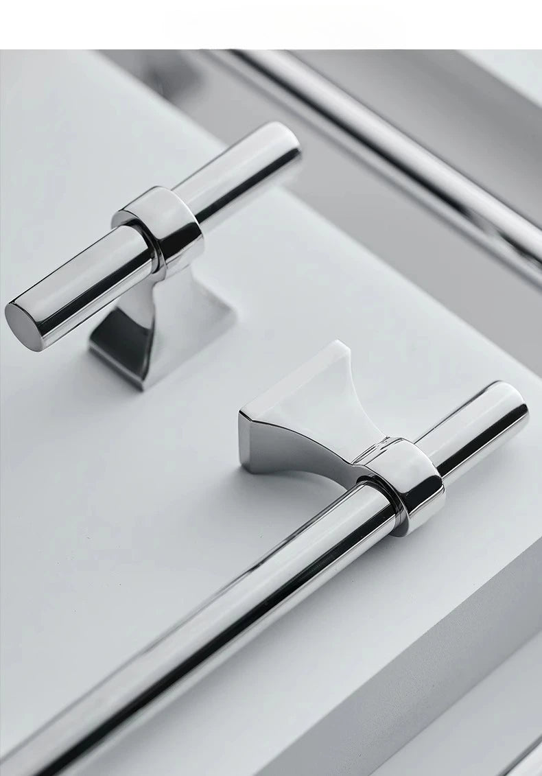 Durable Silver Brass Handles – Modern Pulls for Stylish Furniture