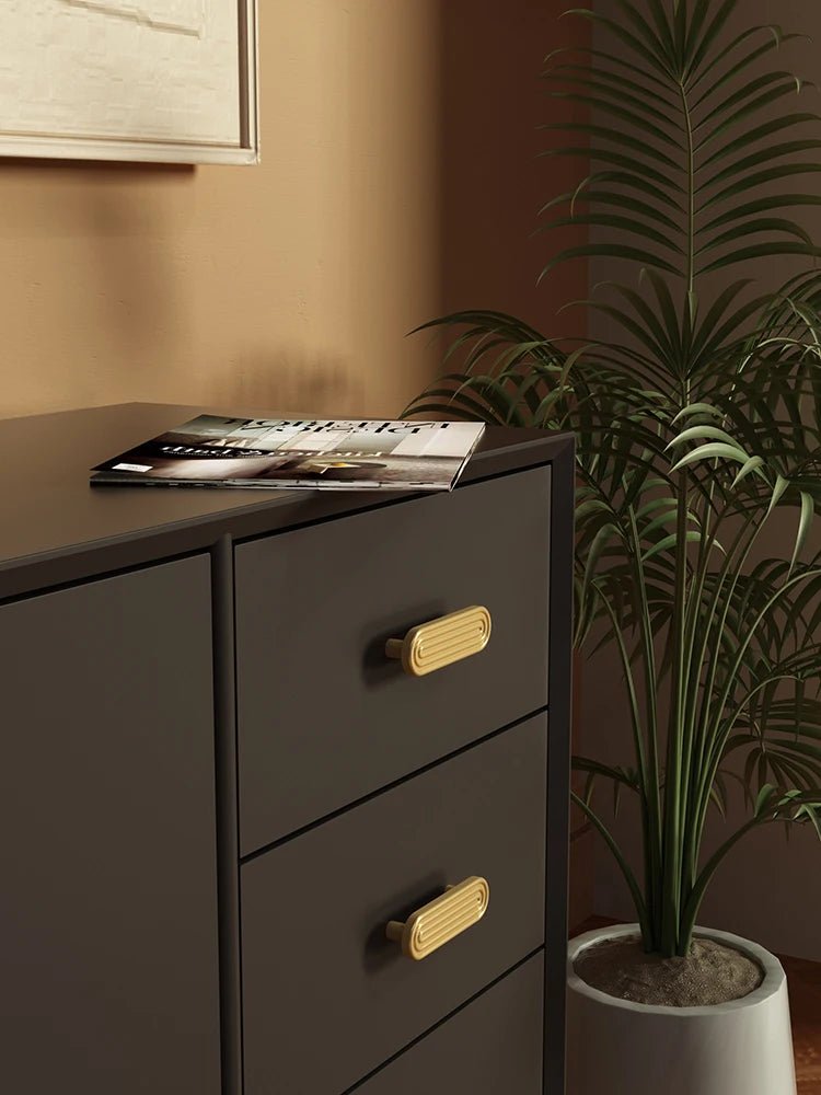 Elegant Solid Brass Furniture Handles – Unique Line Design