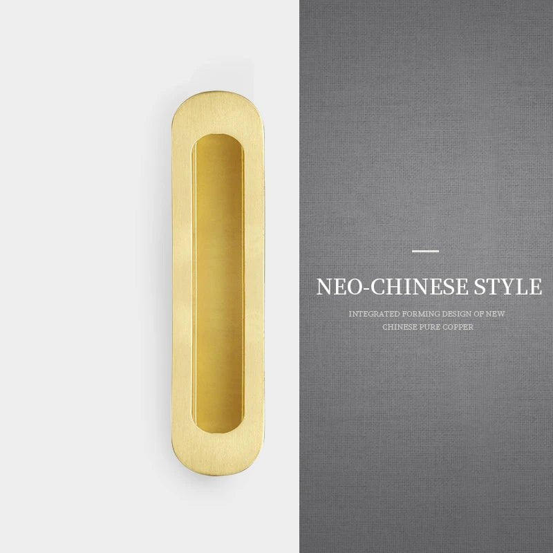 Solid Brass Hidden Door Handles for Sliding Doors