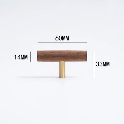 Stylish Solid Walnut Cabinet Knobs – Modern Wooden Pulls for Drawers