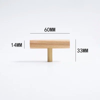 Solid Walnut Wooden Knobs – Modern Pull Handles for Drawer Design