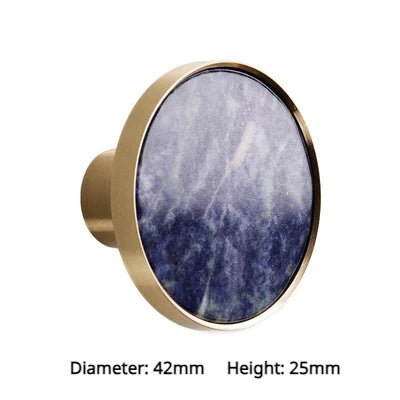 Stylish Stone & Brass Cabinet Knobs – Luxury Pulls for Modern Furniture