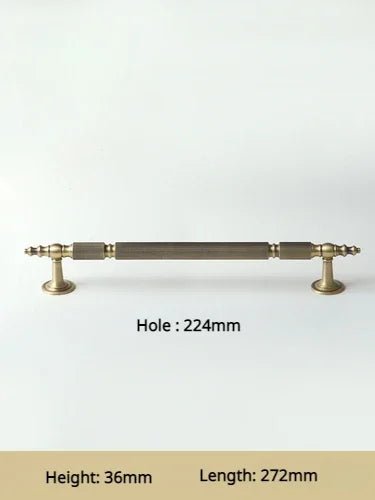 Textured Brass Handles with Vertical Grain Design for Stylish Cabinets