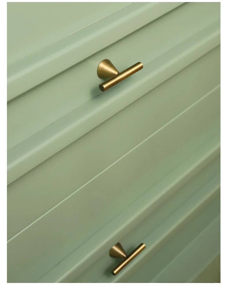 Stylish Vintage Brass T-Bar Handles – Bronze Pulls for Cabinet Design