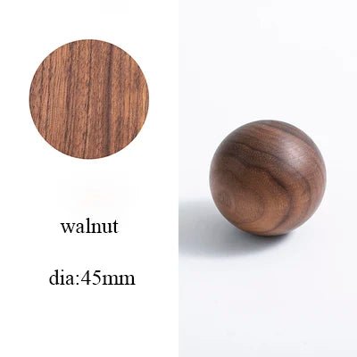 Natural Walnut, Ash, Beech Wooden Ball Knobs for Modern Cabinets