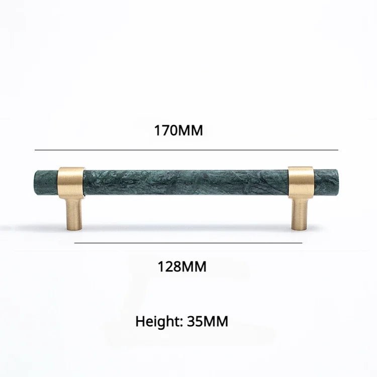 High-Quality Marble & Brass Drawer Pull for Furniture
