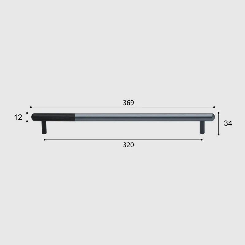 Slim Modern Cabinet Handle – Brown Aluminum Pull  
