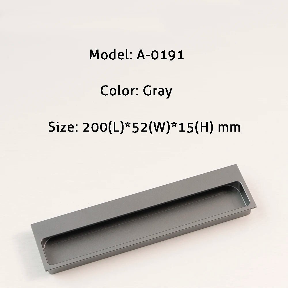 Long Matte Black Pull – Hidden Sliding Door Handle  