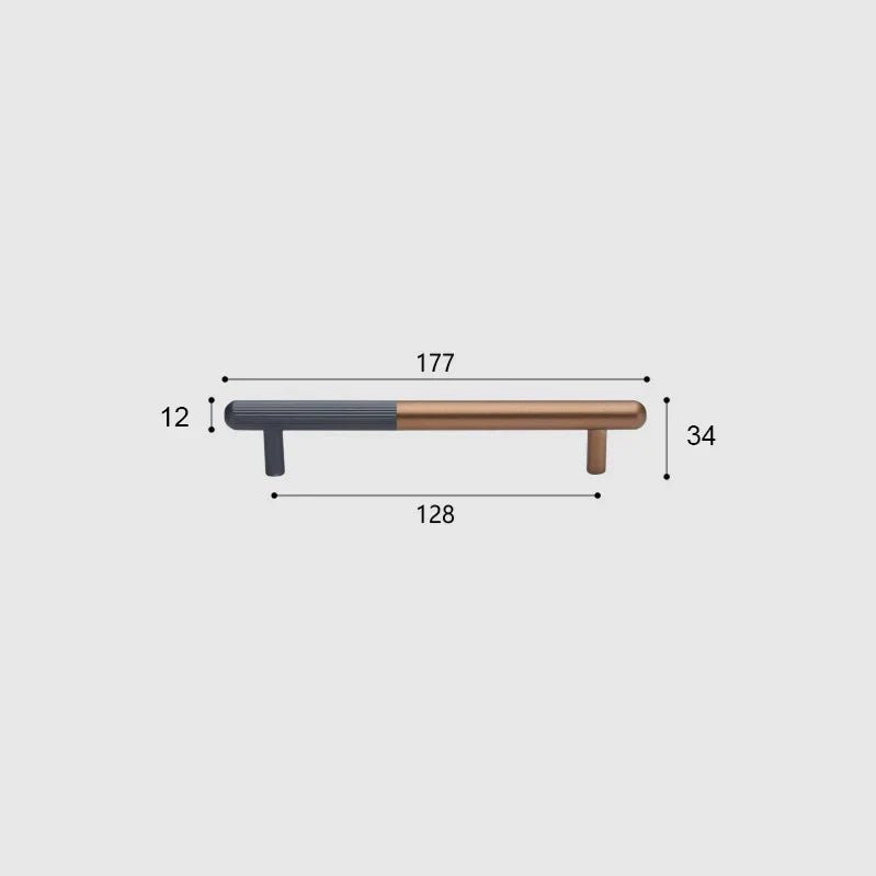 Modern T-Bar Handle – Matte Brown Aluminum  