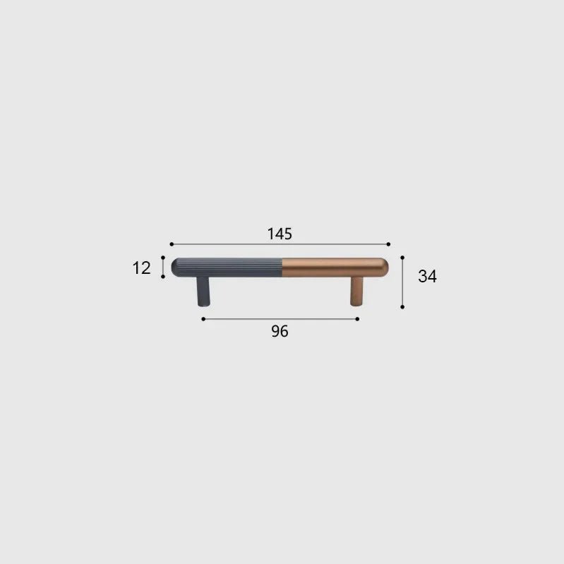 Contemporary Cabinet Pull – Brown Aluminum Finish  