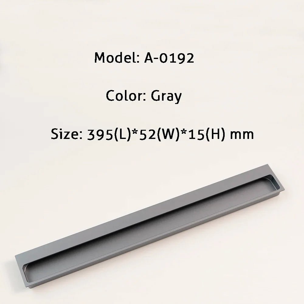 Slimline Hidden Cabinet Handle – Black 15.75" Pull  
