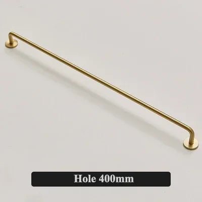 Sophisticated gold brass pull for minimalist wardrobe design