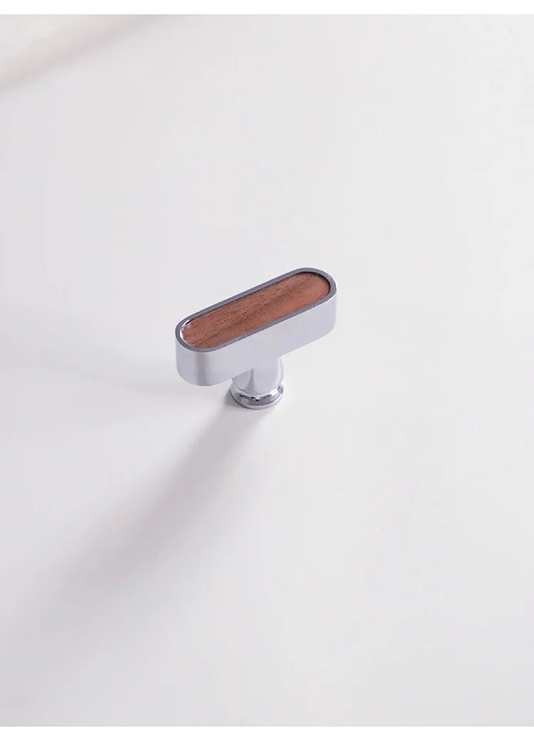 Nordic Design Wood Knob – Oval Drawer Pull  