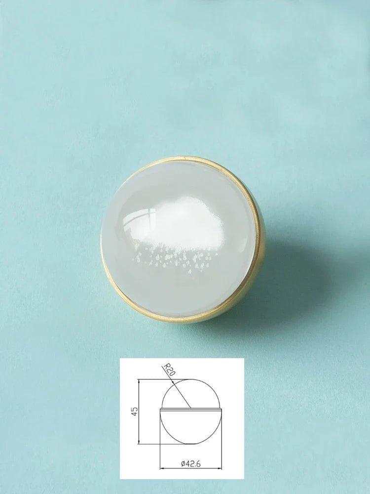 Acrylic & Brass Ball Knobs – Sleek Modern Drawer Pulls for Cabinets