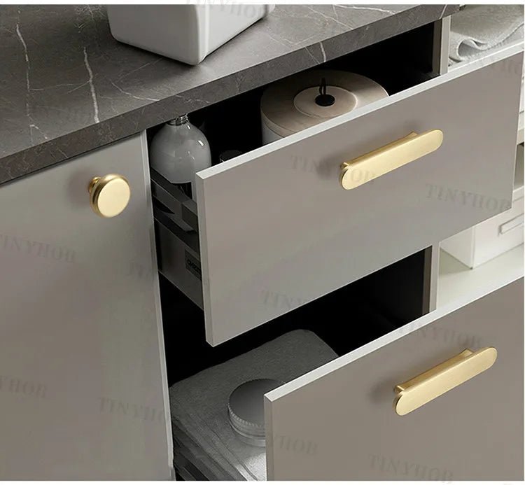 High-Quality Modern Black Pulls – 5" Matte Zinc Cabinet Handles