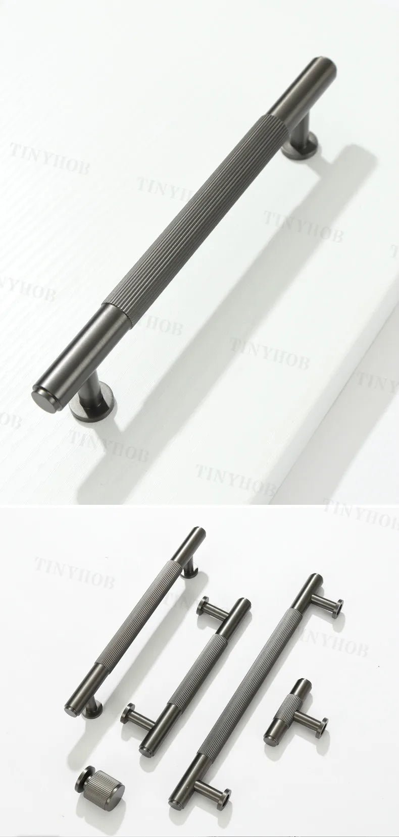 Premium Modern Brass Handles with Bronze and Gray Pulls
