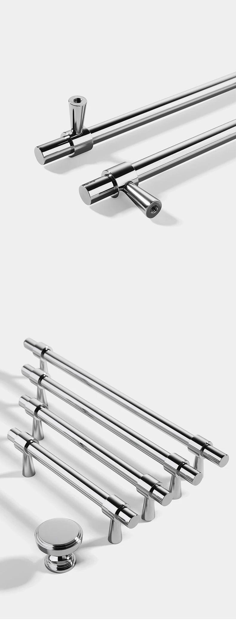 Modern Brass T-Bar Knobs & Pulls for Cabinets and Drawers