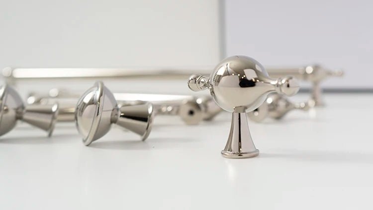 Premium Modern Bright Nickel Pull Handle – Zinc Alloy for Furniture