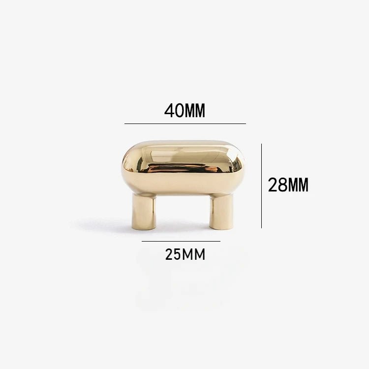 Chrome Brass Pull - Minimal Cabinet Handle Design