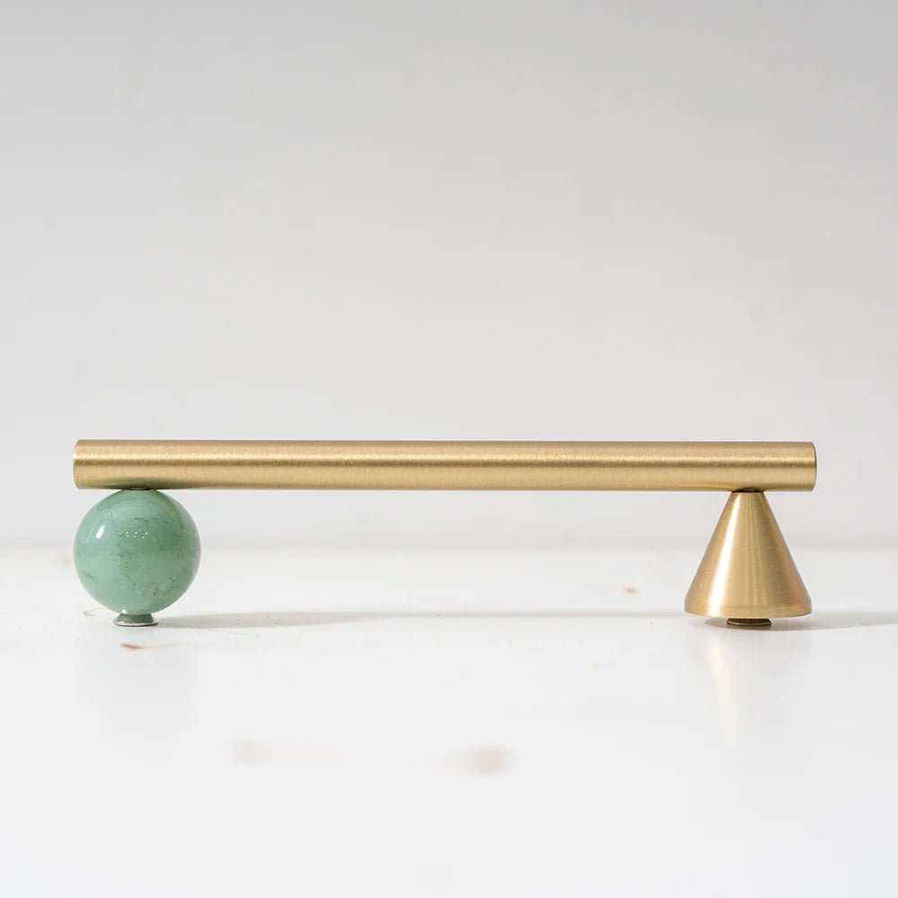 Crystal Handle for Drawers - Brass Cabinet Knob