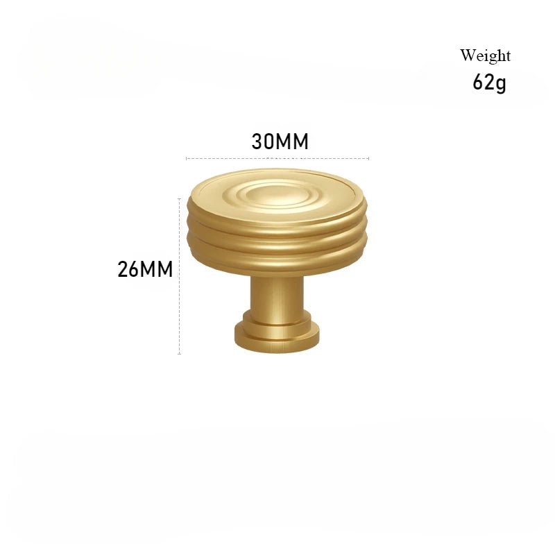 Modern Drawer Handle - Textured Brass Pull  
