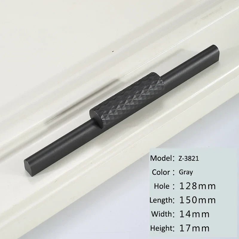 Stylish 40" Black/Gold Aluminum Pull Handles for Modern Cabinets