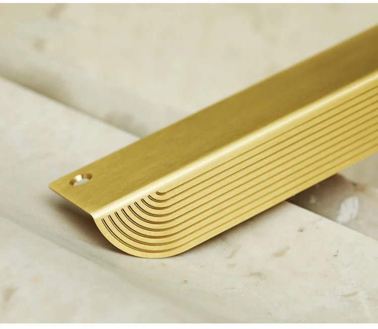 Elegant Gold Brass Arc Invisible Handles – 11.8" Cabinet Pulls
