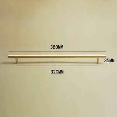 Durable Gold Brass T-Bar Handles – 8.8" Pulls for Cabinet Design