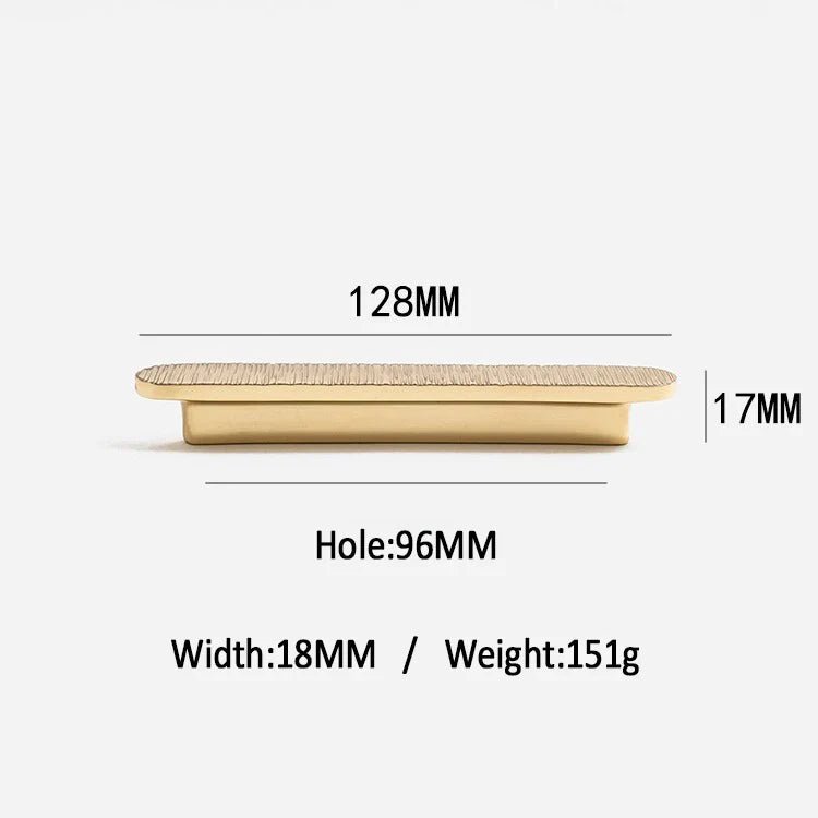 Gold Vertical Line Brass Pulls – Elegant Handles for Modern Cabinet Design