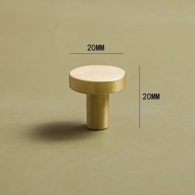 Luxury Round Brass Knobs for Cabinets – Gold Pull Handles 20-33mm