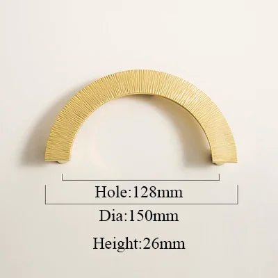 Semicircular Brass Knobs for Modern Drawer Hardware