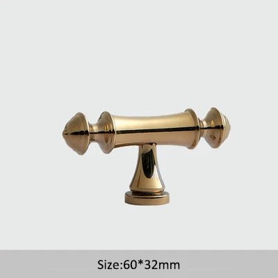 Solid Brass T-Bar Pull – Modern Cabinet Handle for Elegant Drawers